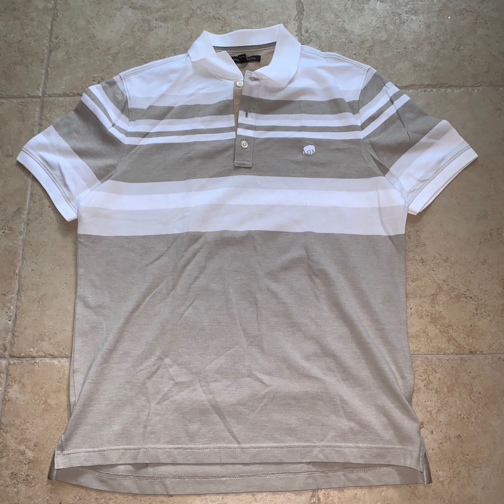 Striped Banana Republic shirt sleeved polo shirt